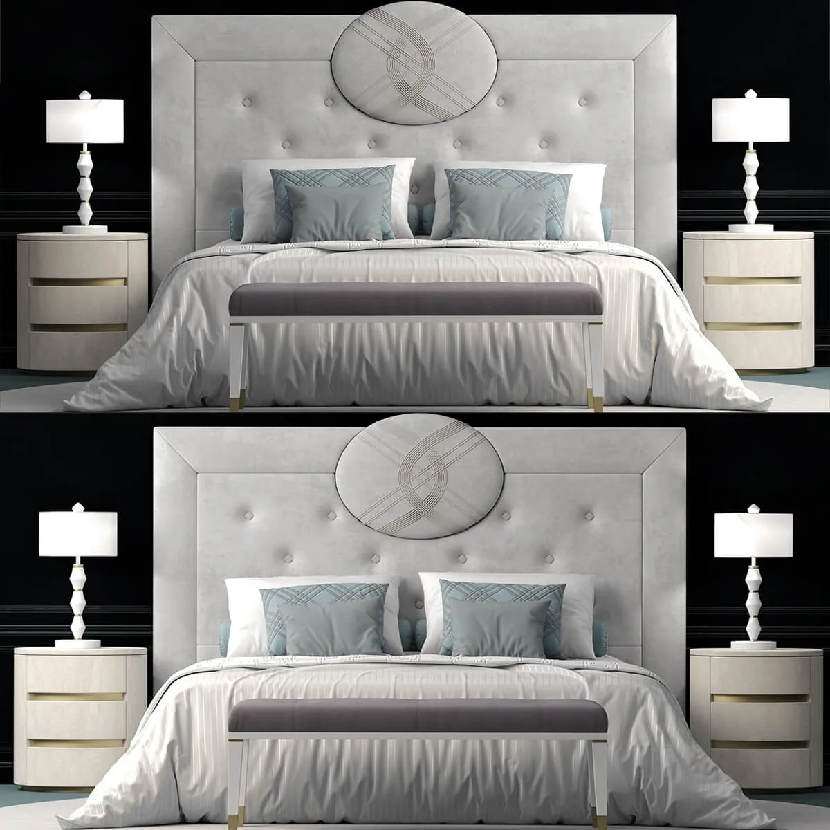 furniture – Bed Fendi Cameo Maxi 3ds Max