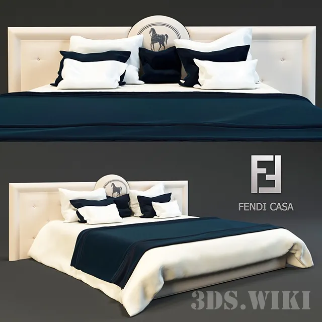 furniture – Bed FENDI CASA 3ds Max