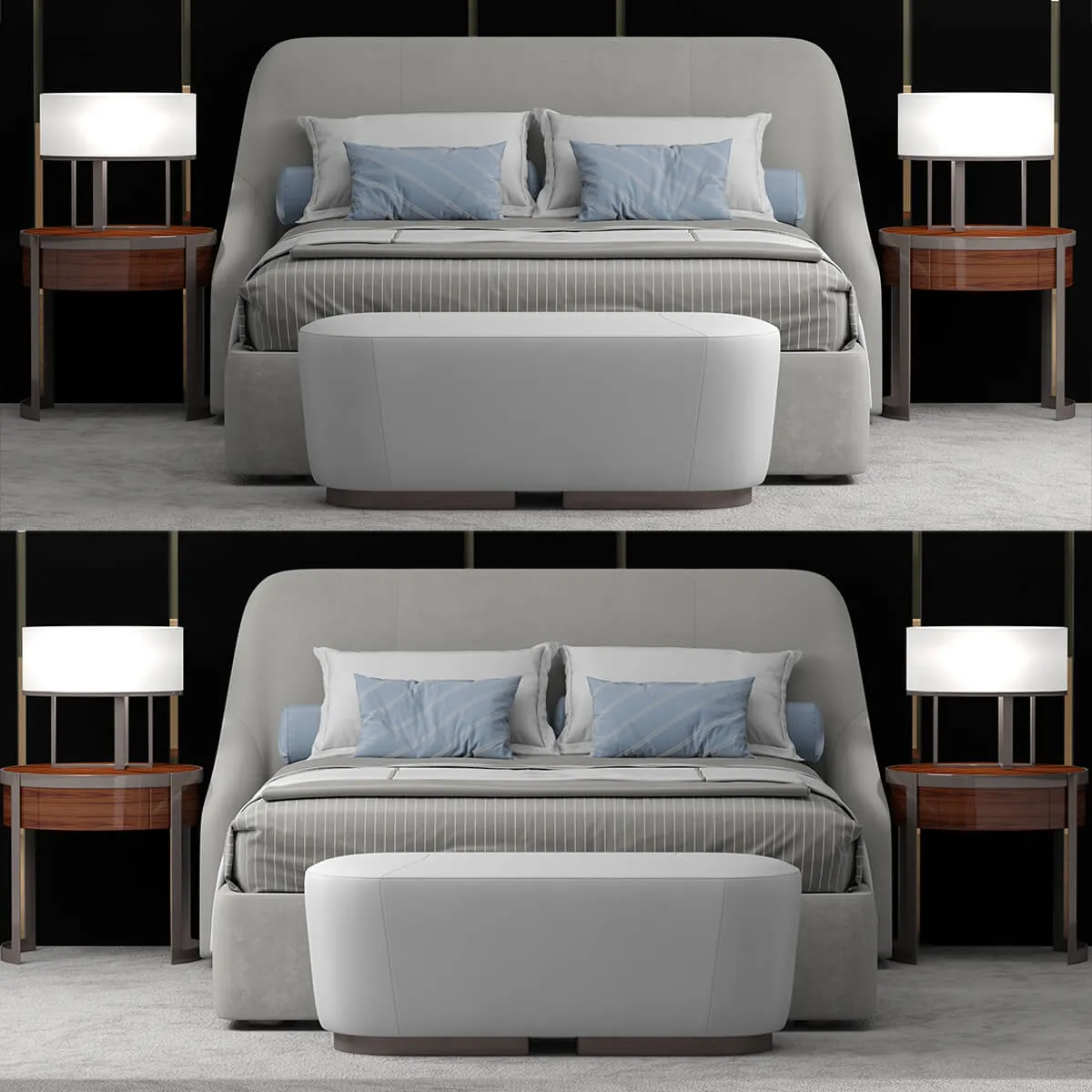 furniture – Bed Fendi Casa Audrey 3ds Max