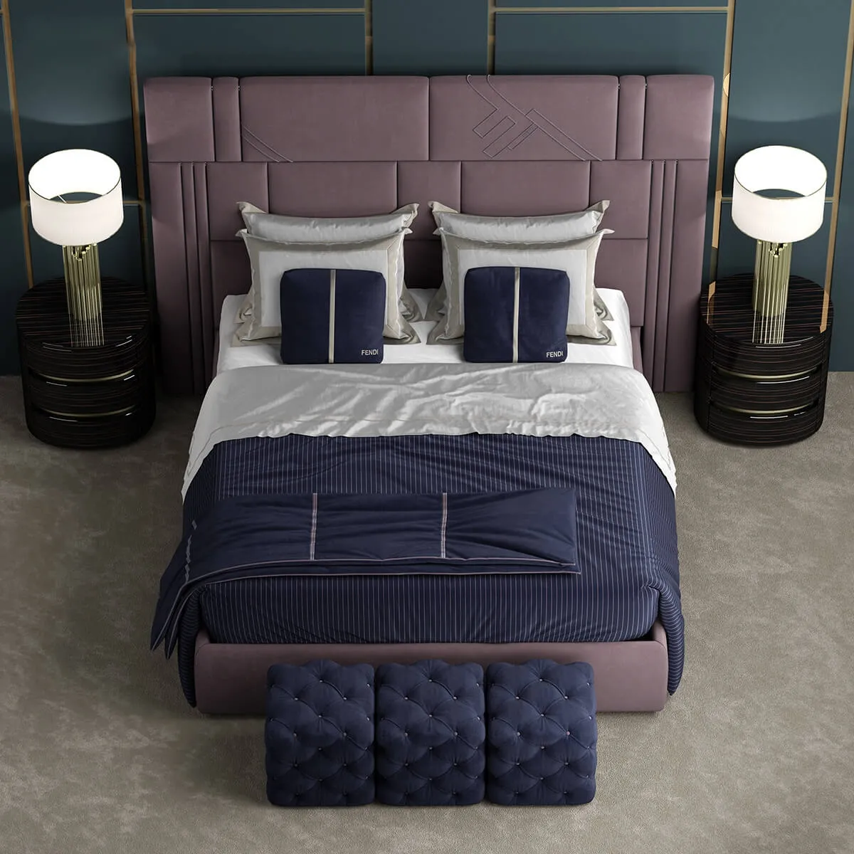 furniture – Bed Fendi Nabucco 3ds Max