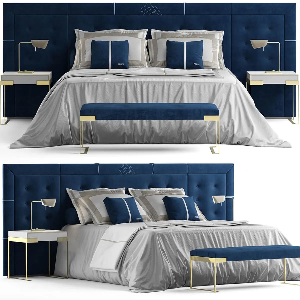 furniture – Bed Fendi pincio 3ds Max