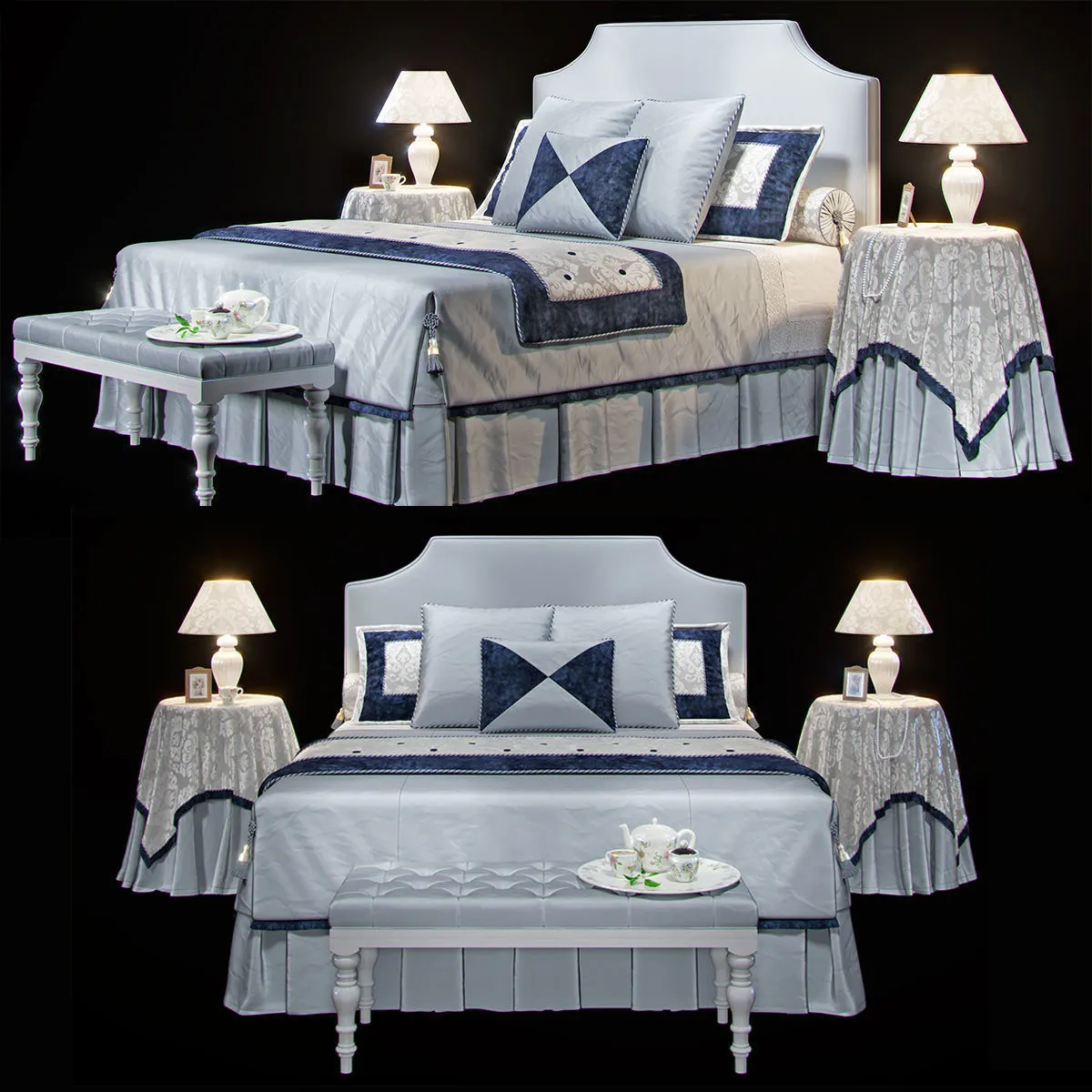 furniture – Bed from Avalon collection 4 3ds Max