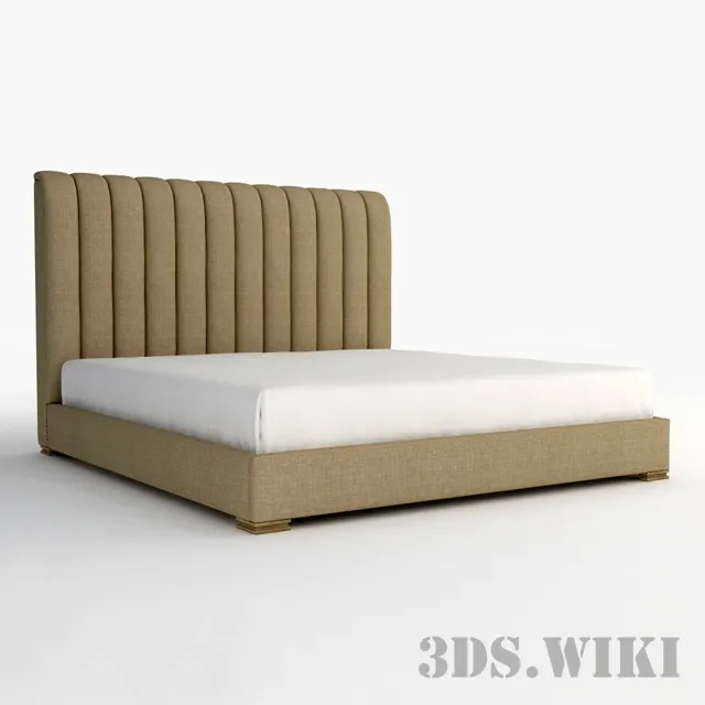 furniture – Bed HARLAN KING SIZE BED 5001K Beige 3ds Max