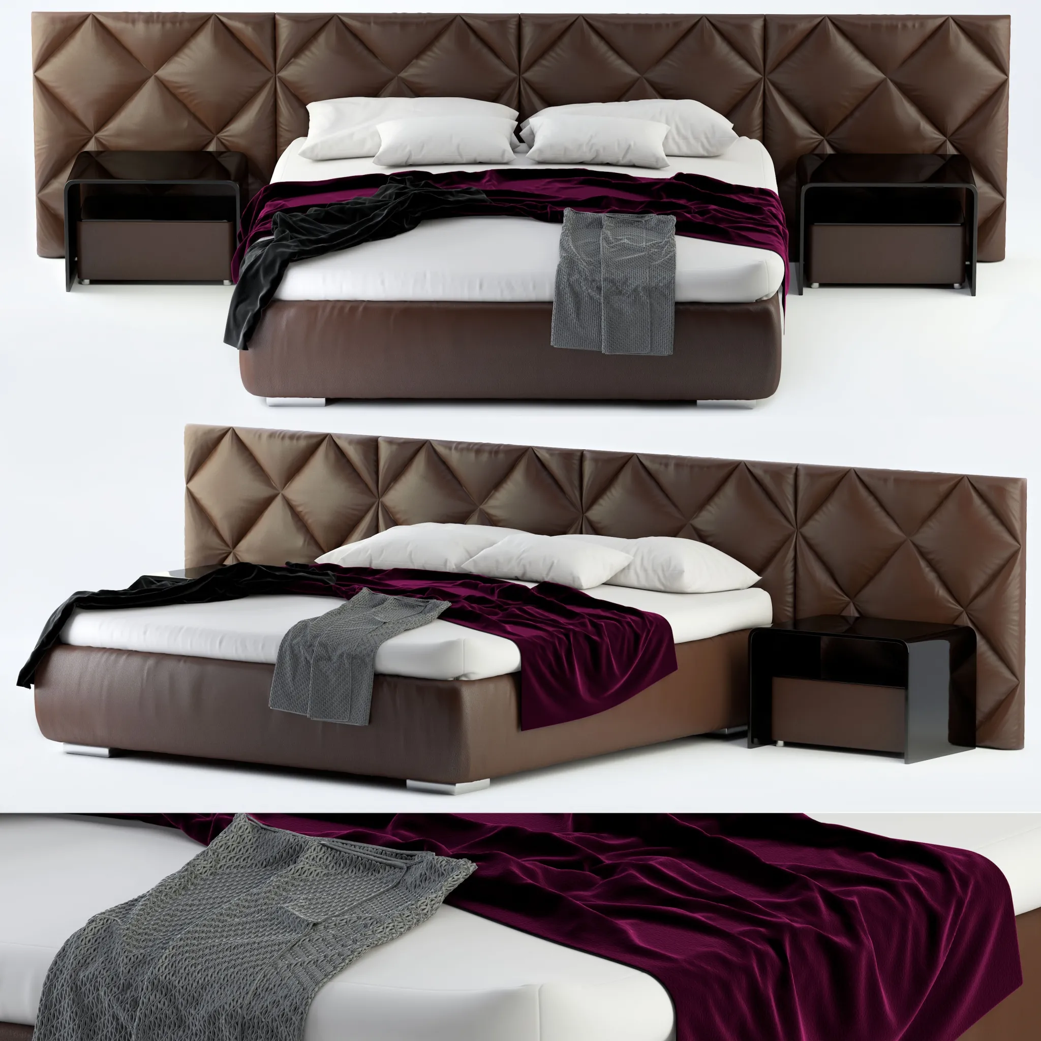furniture – Bed Harrison from Milano 3ds Max