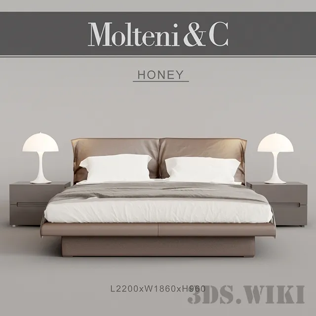 furniture – Bed Honey Molteni & C 3ds Max