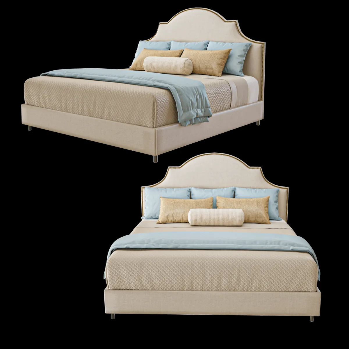 furniture – Bed Horchow Cheresse 3ds Max
