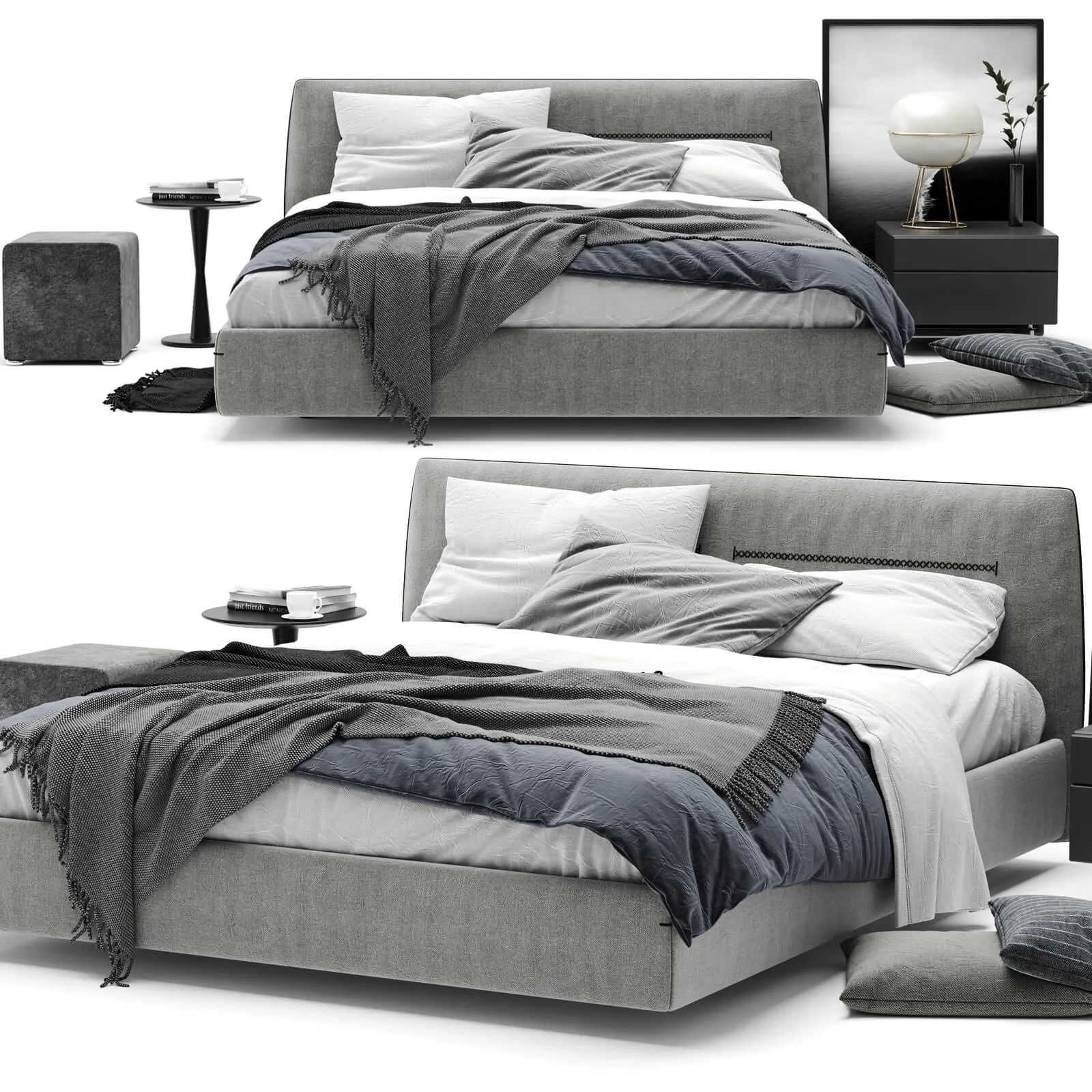 furniture – Bed Jacqueline Poliform 3ds Max