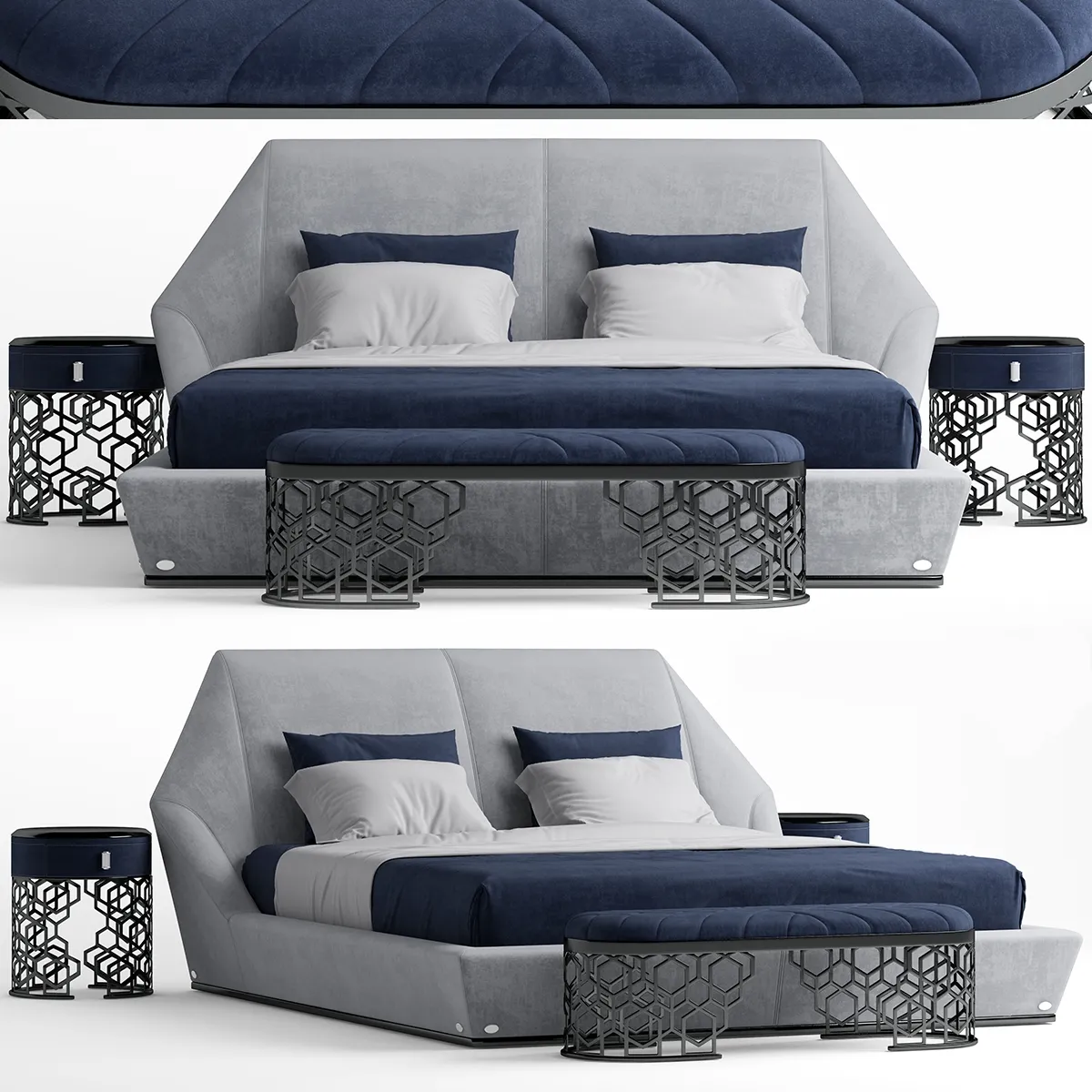 furniture – Bed longhi Yume 3ds Max