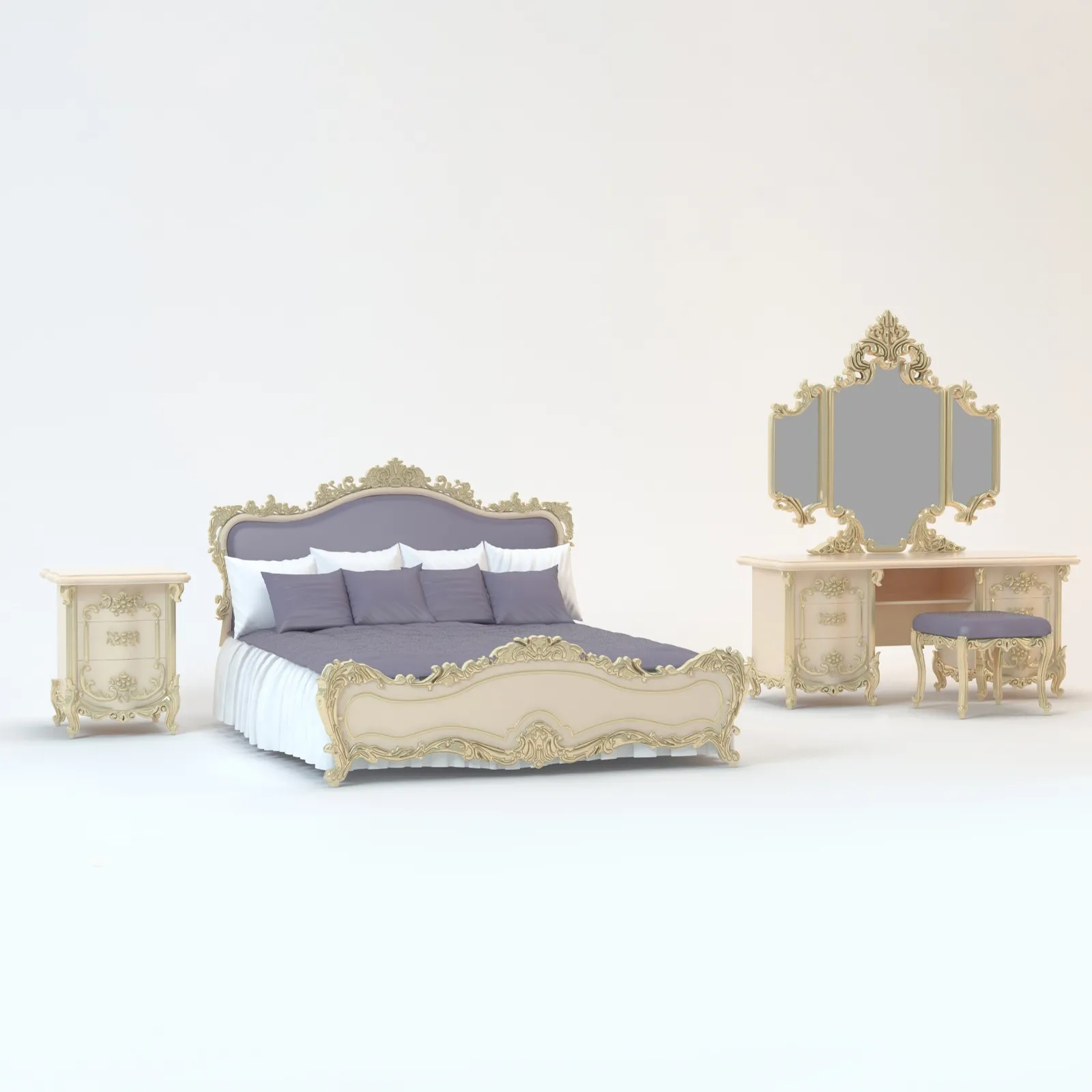 furniture – Bed Mademoiselle 45 3ds Max