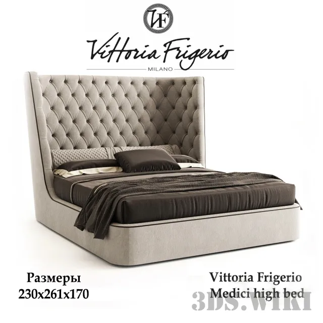 furniture – Bed MEDICI LARGE Vittoria Frigerio 3ds Max