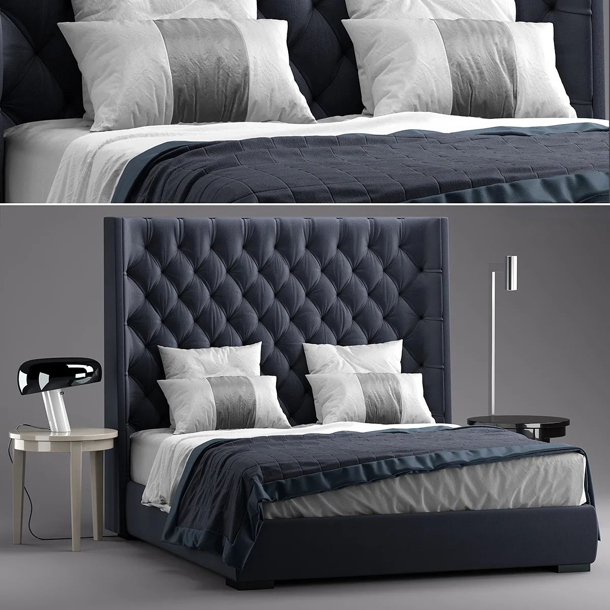 furniture – Bed Meridiani 08 3ds Max