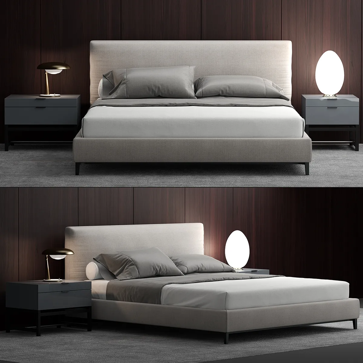 furniture – Bed Minotti 9 3ds Max
