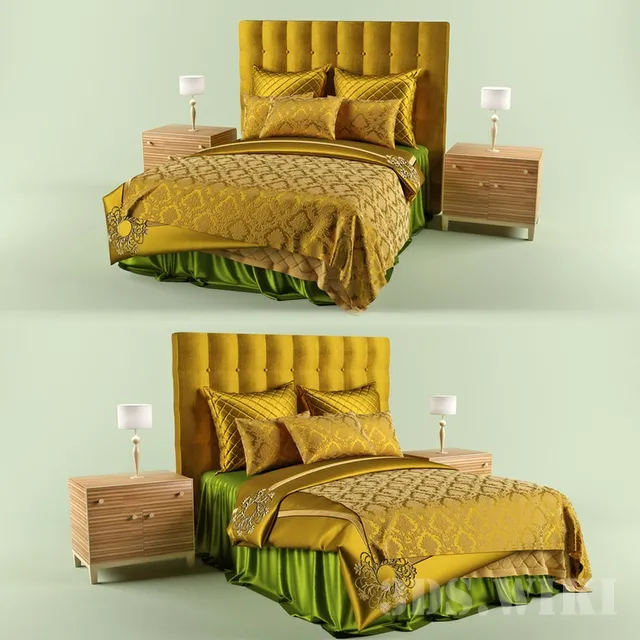furniture – Bed Moderne Throws by Lili Alessandra 3ds Max