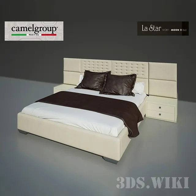 furniture – Bed Moon-2 – La Star & Magic ivory 3ds Max
