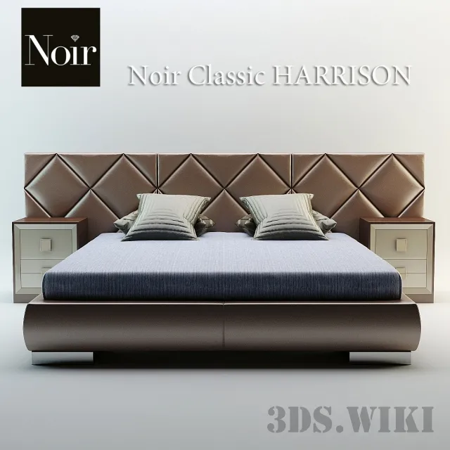 furniture – Bed Noir Classic Harrison 3ds Max