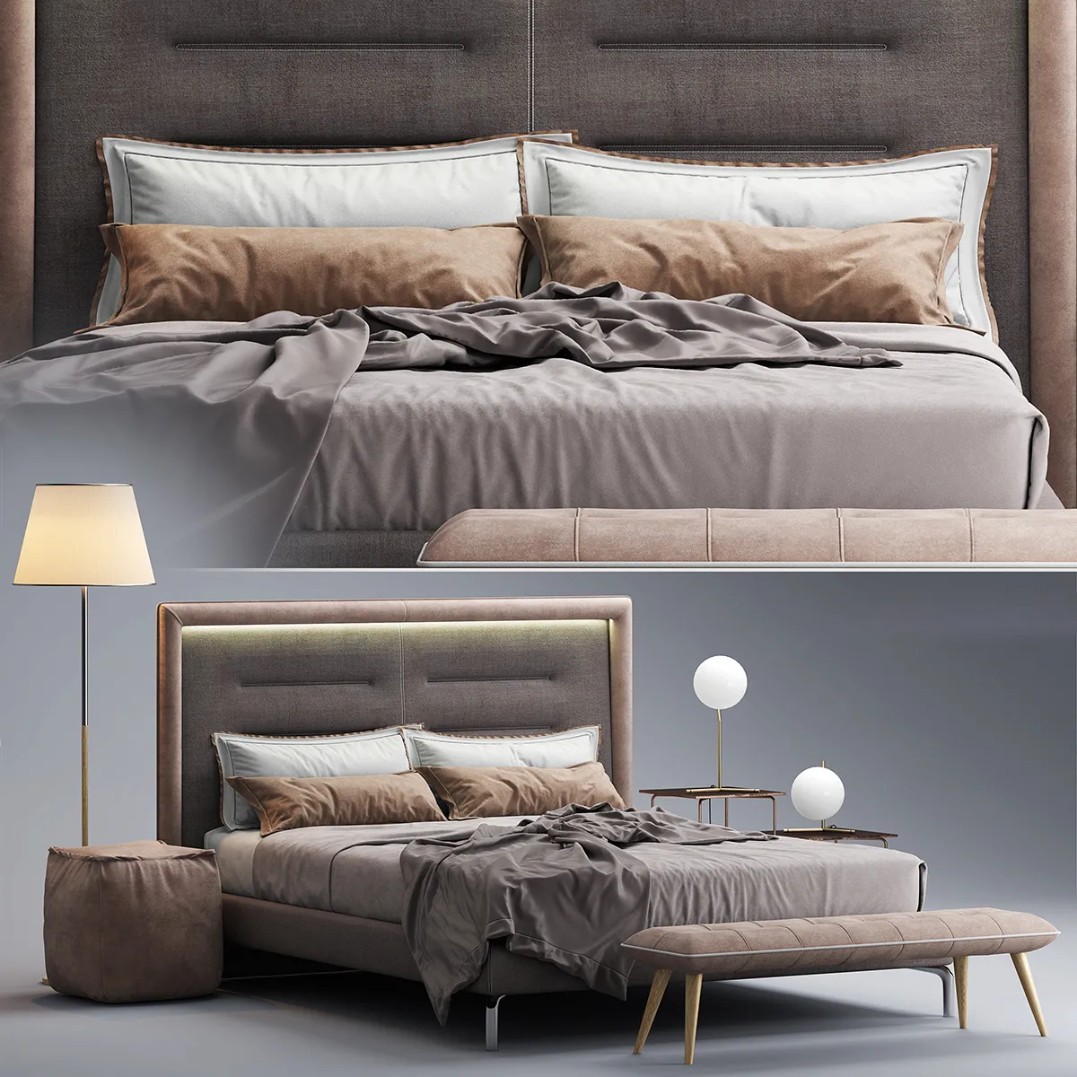 furniture – Bed Novaluna PRINCE 2 3ds Max