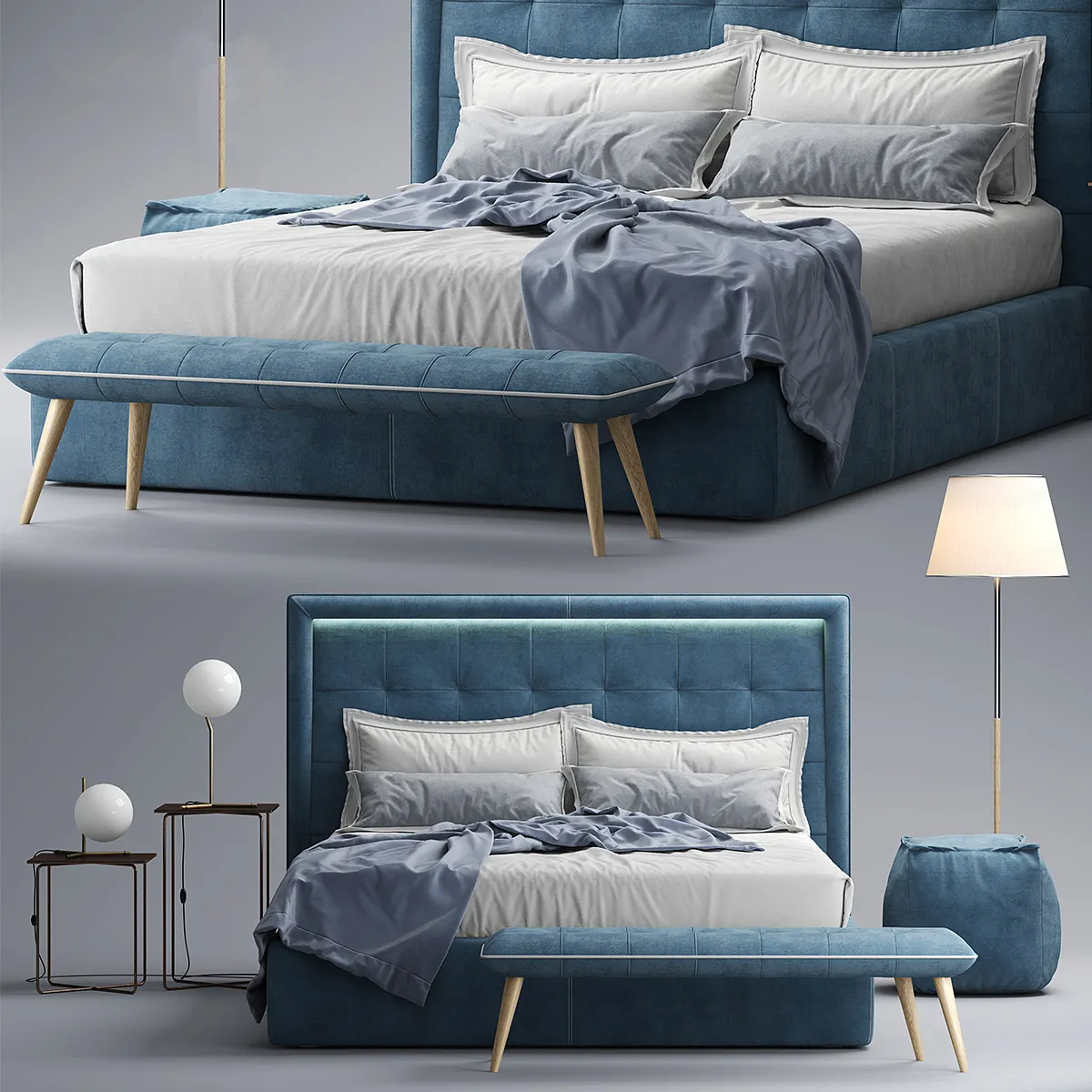 furniture – Bed Novaluna PRINCE 3ds Max