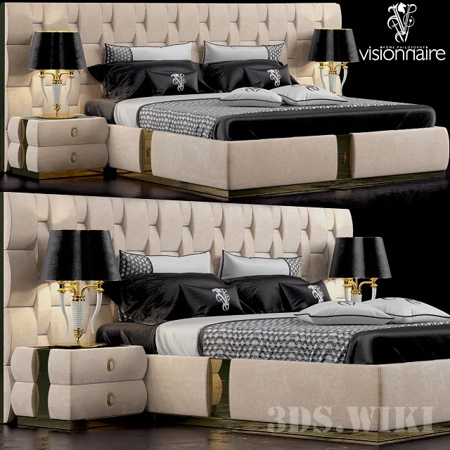 furniture – Bed Perkins IPE Cavalli (Visionnaire) 3ds Max
