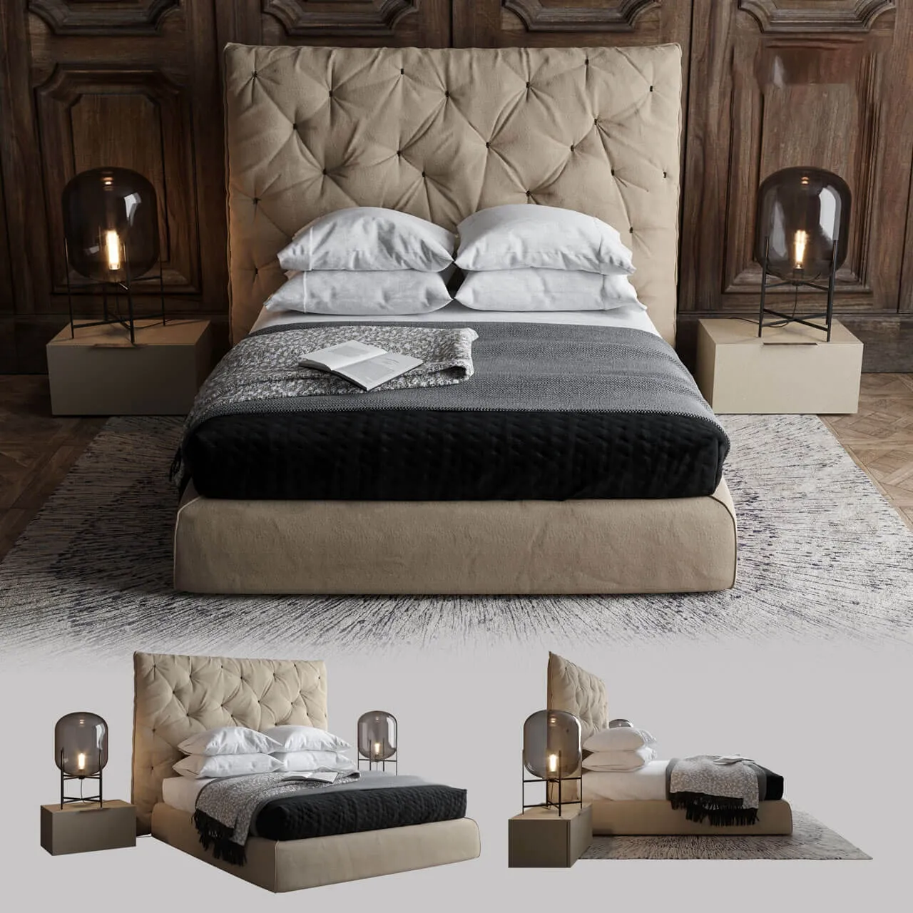 furniture – Bed Pianca Impunto 3ds Max