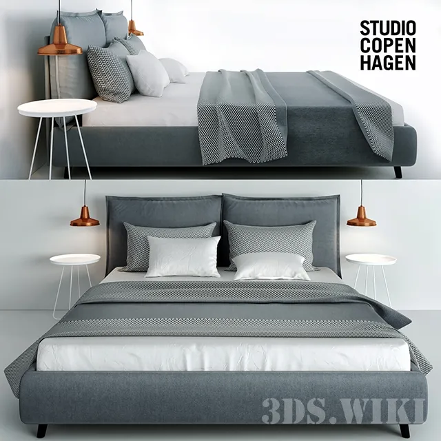 furniture – Bed Polsterbett Versa I Studio Copenhagen 3ds Max