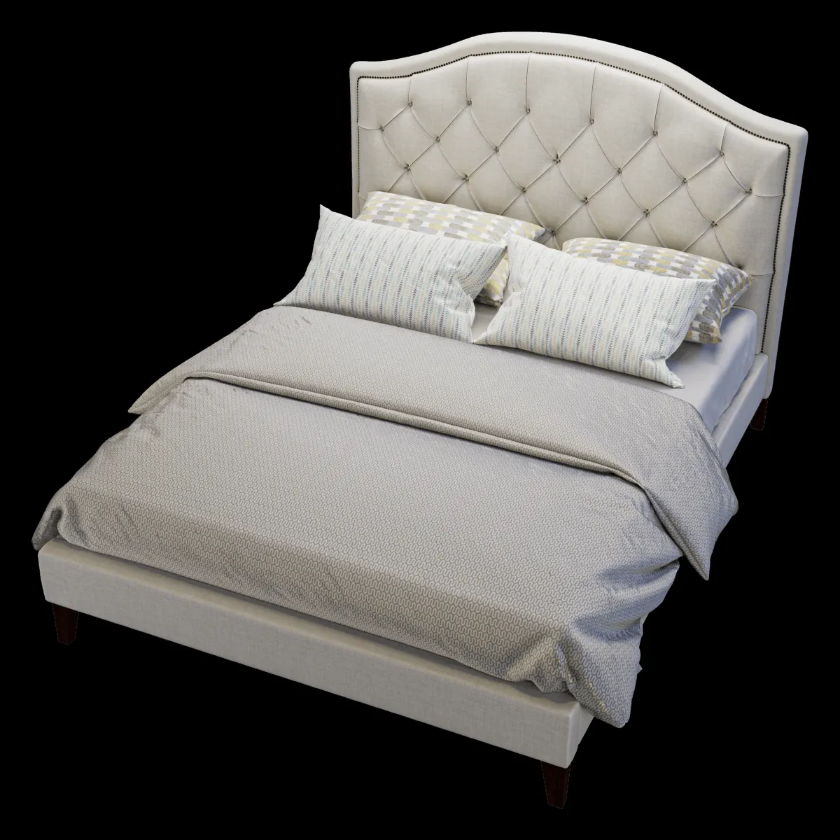 furniture – Bed Queen 3ds Max