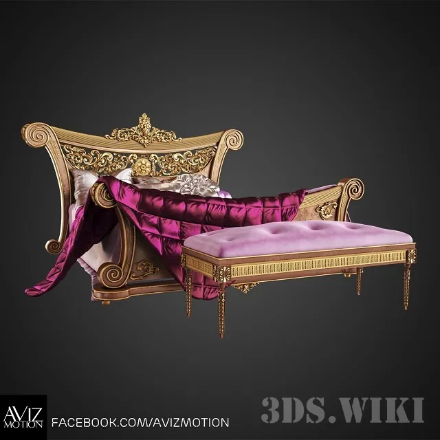 furniture – Bed Royal Bed Avi Motion Studios 3ds Max