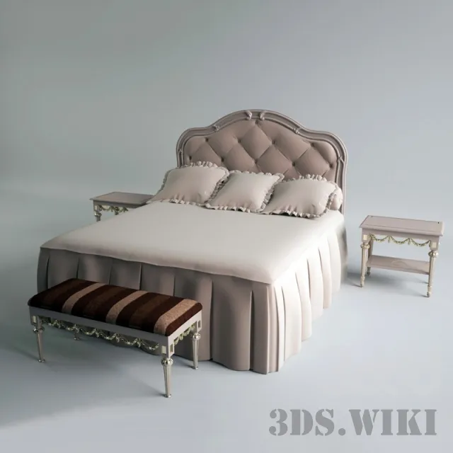 furniture – Bed SAVIO FIRMINO 1994 LET B CAPITONE 3ds Max