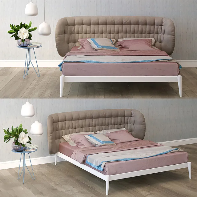 furniture – Bed Shiko Capitoné Miniforms 3ds Max