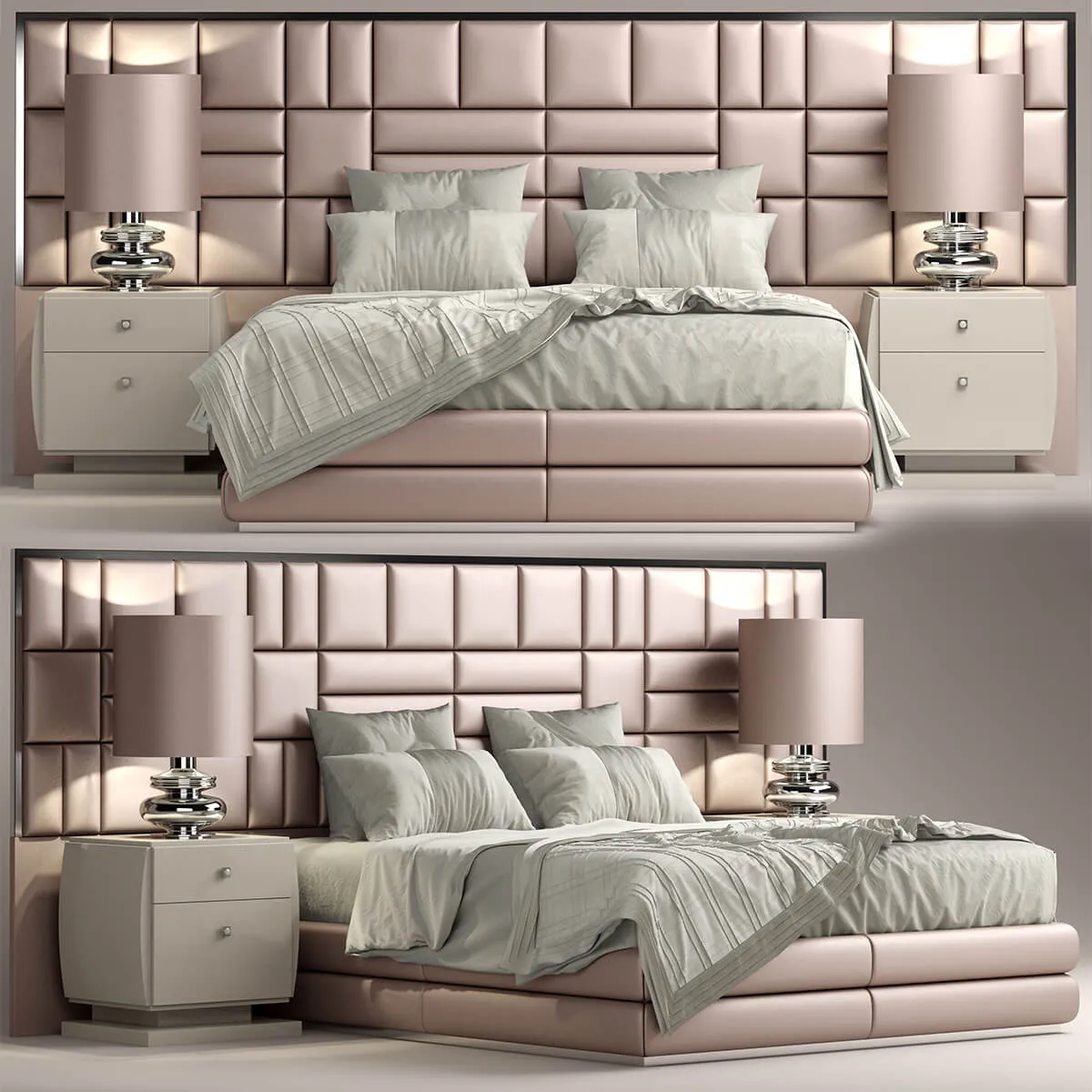 furniture – Bed Smania Caesar Train 1 3ds Max