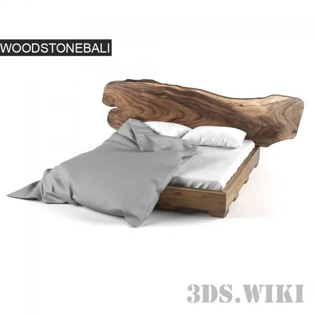 furniture – Bed SUAR by WOODSTONEBALI 3ds Max