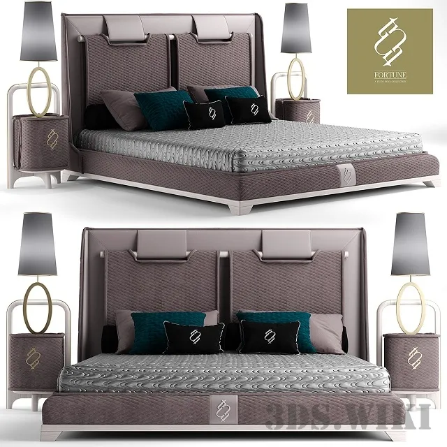 furniture – Bed Tecni Nova 4219/21 CABEZAL C / BAÑERA FORTUNE 3ds Max