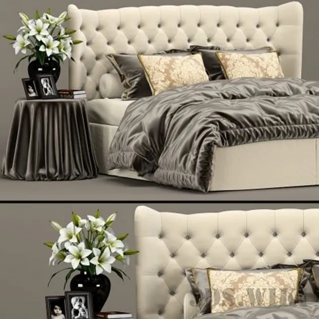 furniture – Bed Tommy Capitonne Twils 3ds Max