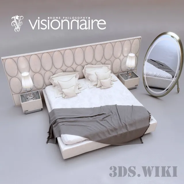 furniture – BED VISIONNAIRE (IPE CAVALLI) GREGORY 3ds Max