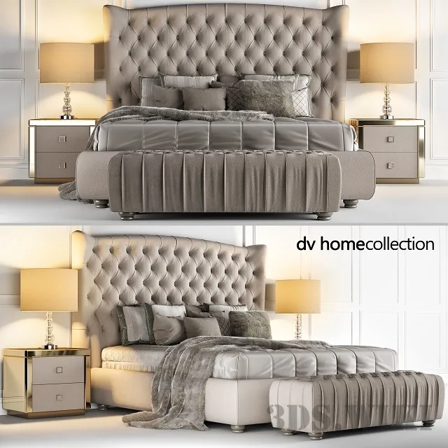 furniture – Bed VOGUE MAXI DV Homecollection 3ds Max