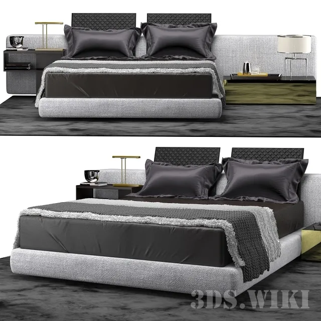 furniture – Bed YANG By Minotti 3ds Max
