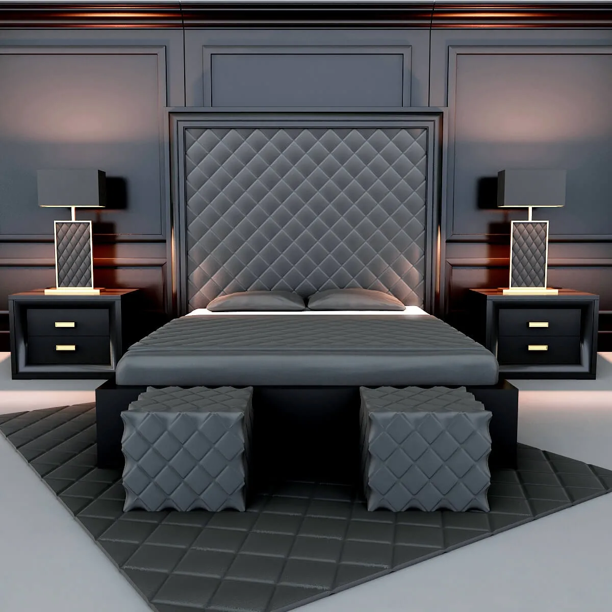 furniture – Bedroom set 1 3ds Max
