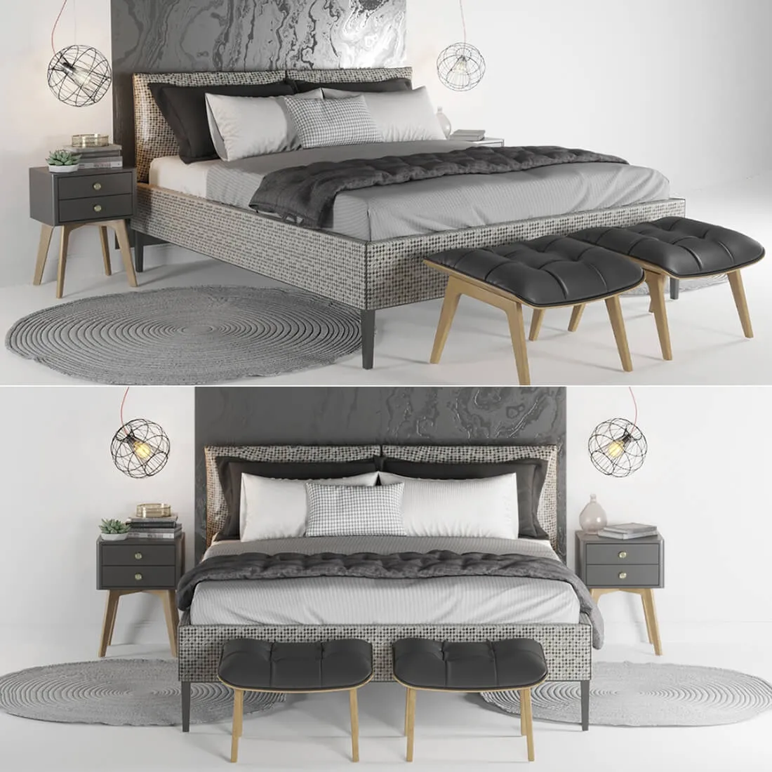 furniture – Bedroom set 2 3ds Max