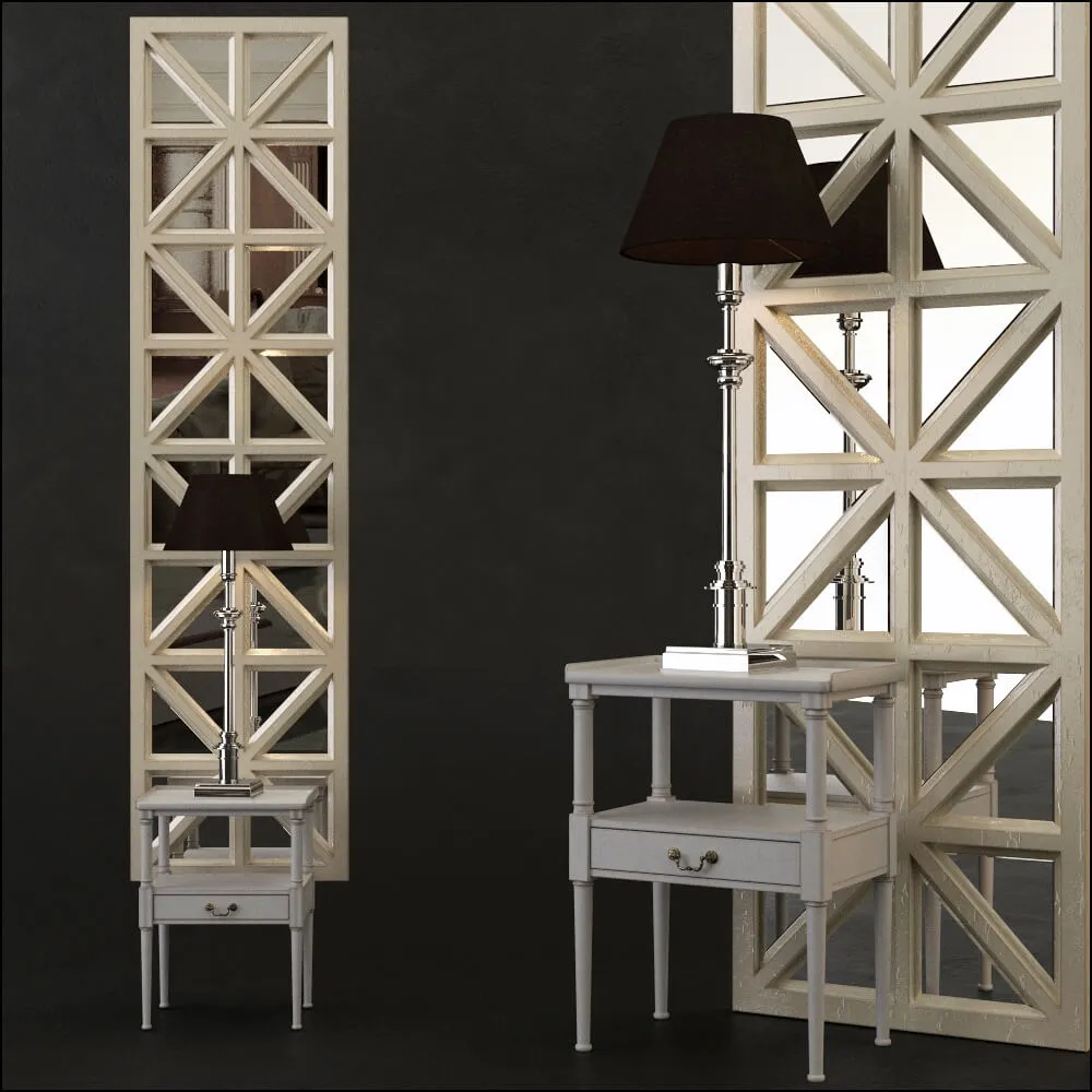 furniture – Bedside set 3 3ds Max
