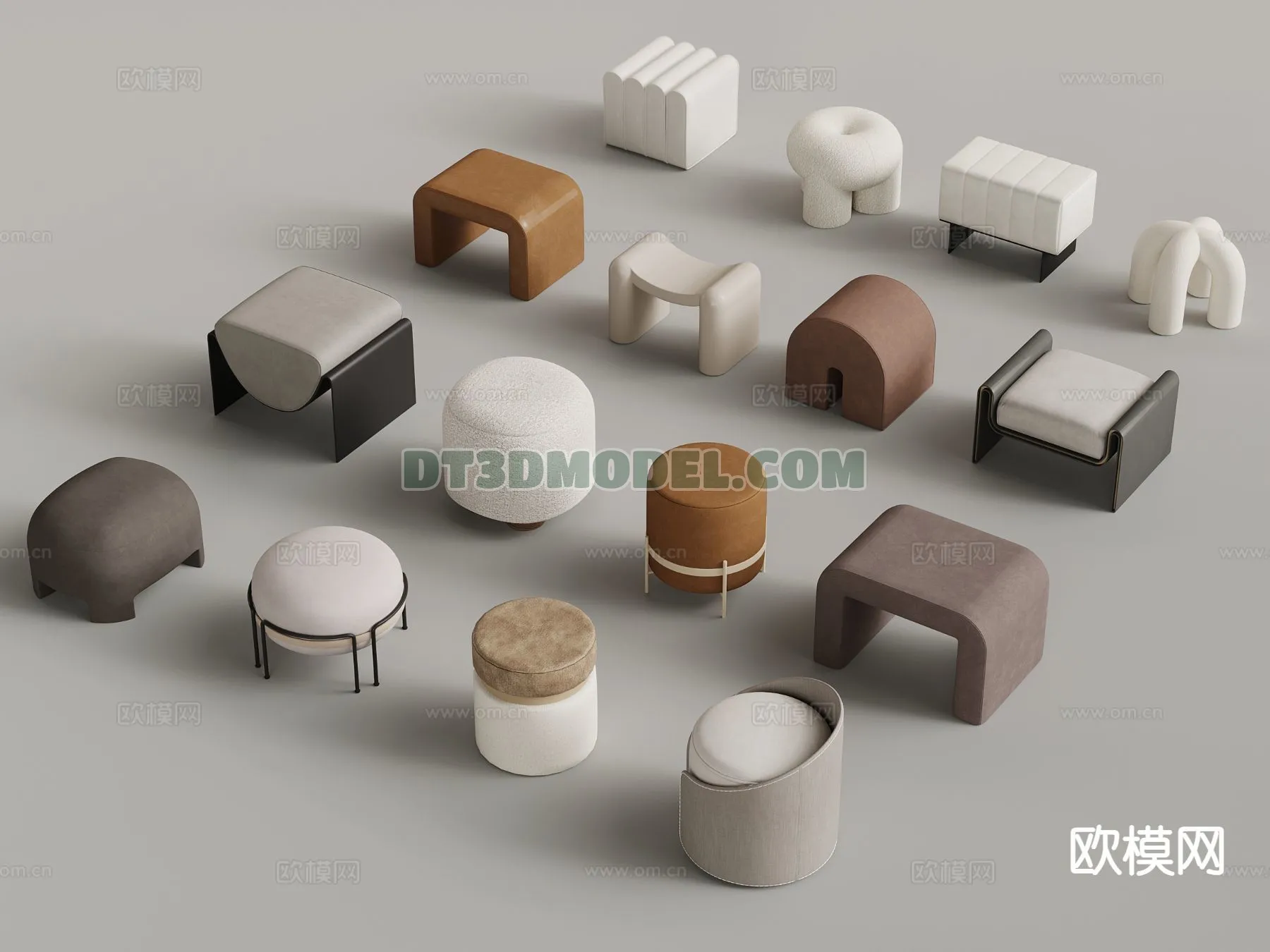 FURNITURE – BEDSIDE TABLE – 3D Model For Interior Design – 2075