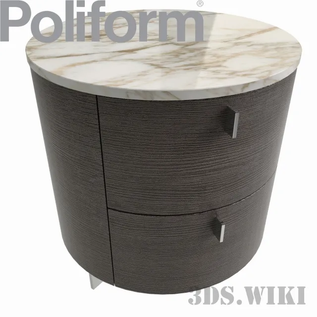 furniture – Bedside table Poliform Onda 3ds Max