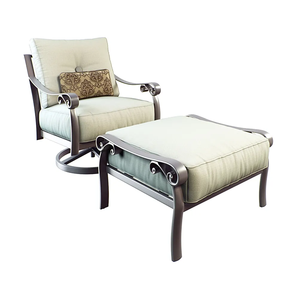furniture – Bellanova Cushioned Swivel Rocker_Ottoman 3ds Max