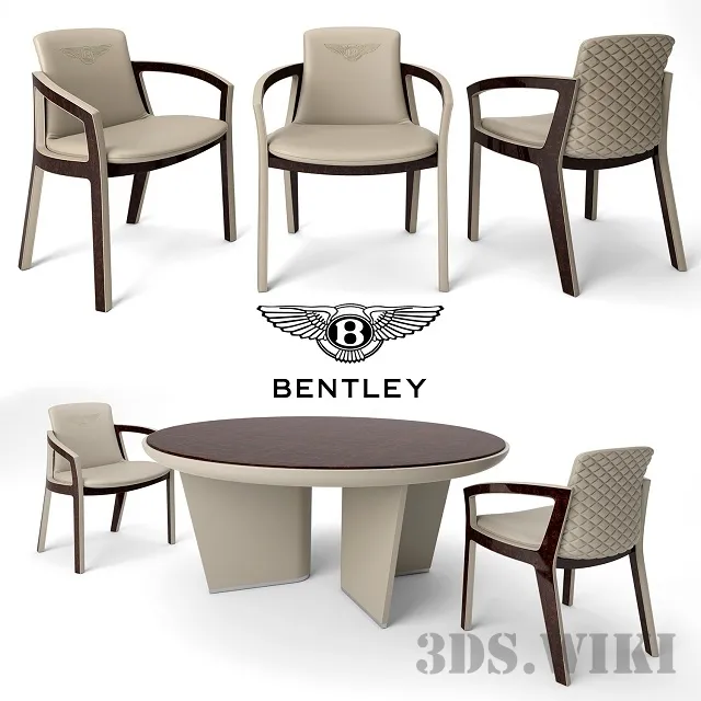 furniture – Bentley Home table and chairs Belgravia Chair Madeley Table 3ds Max