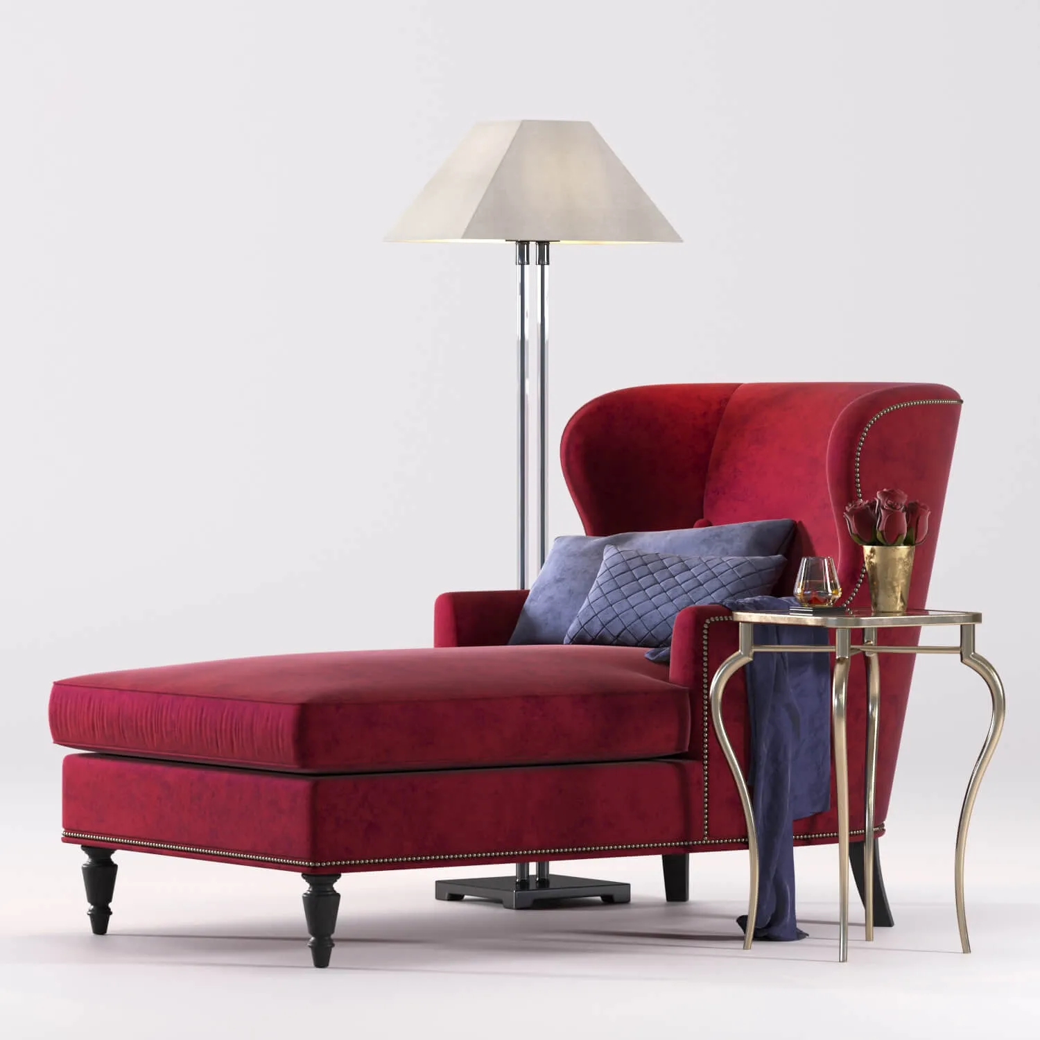 furniture – Bernhardit Nadine Chaise and  RH 3ds Max