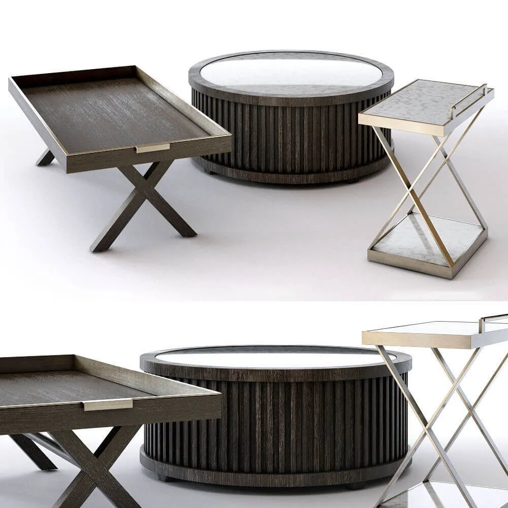 furniture – Bernhardt Clarendon cocktail tables 3ds Max