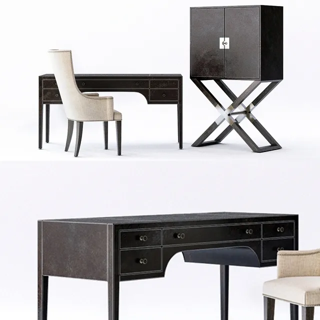 furniture – Bernhardt Clarendon Home Office 3ds Max