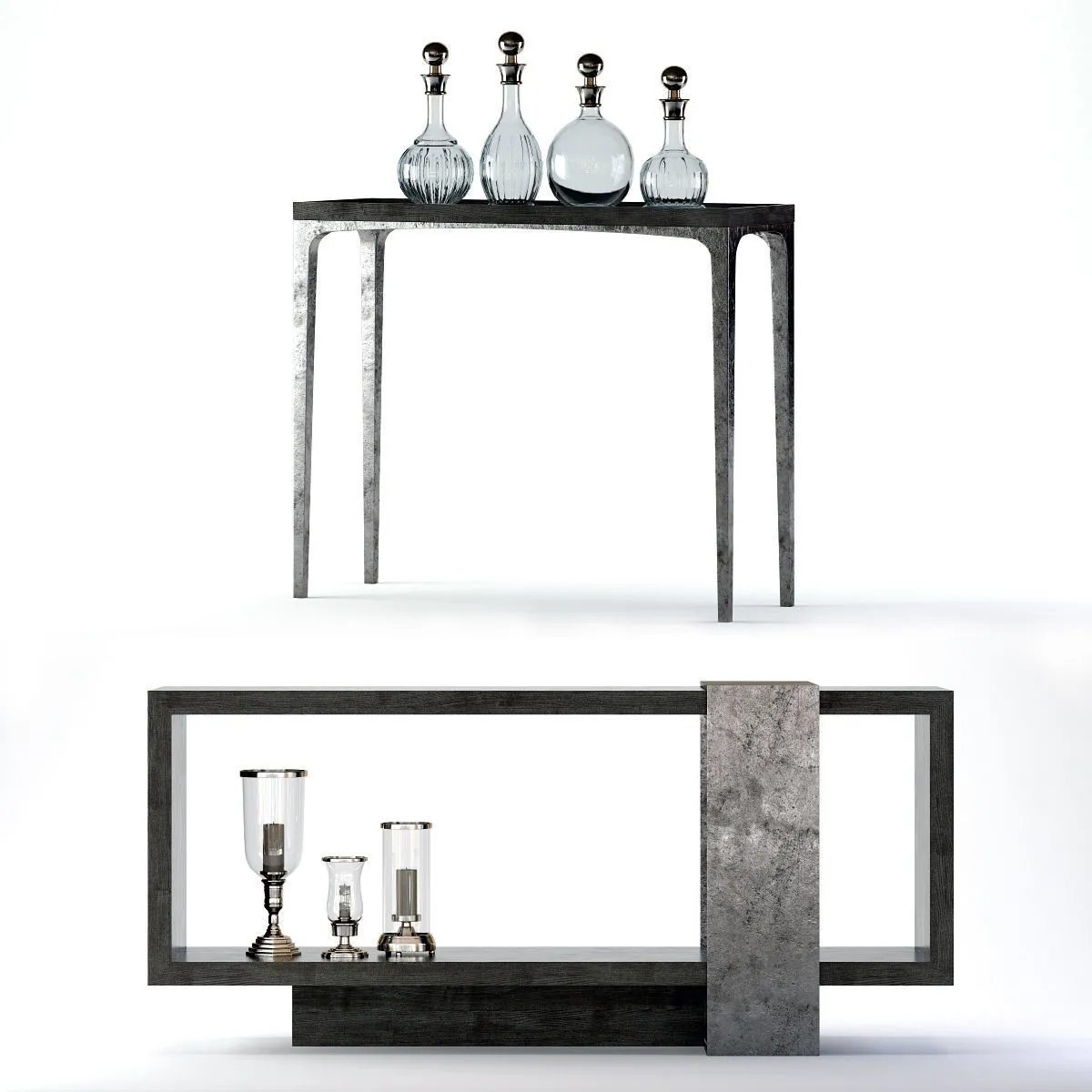 furniture – Bernhardt Linea Console tables 3ds Max