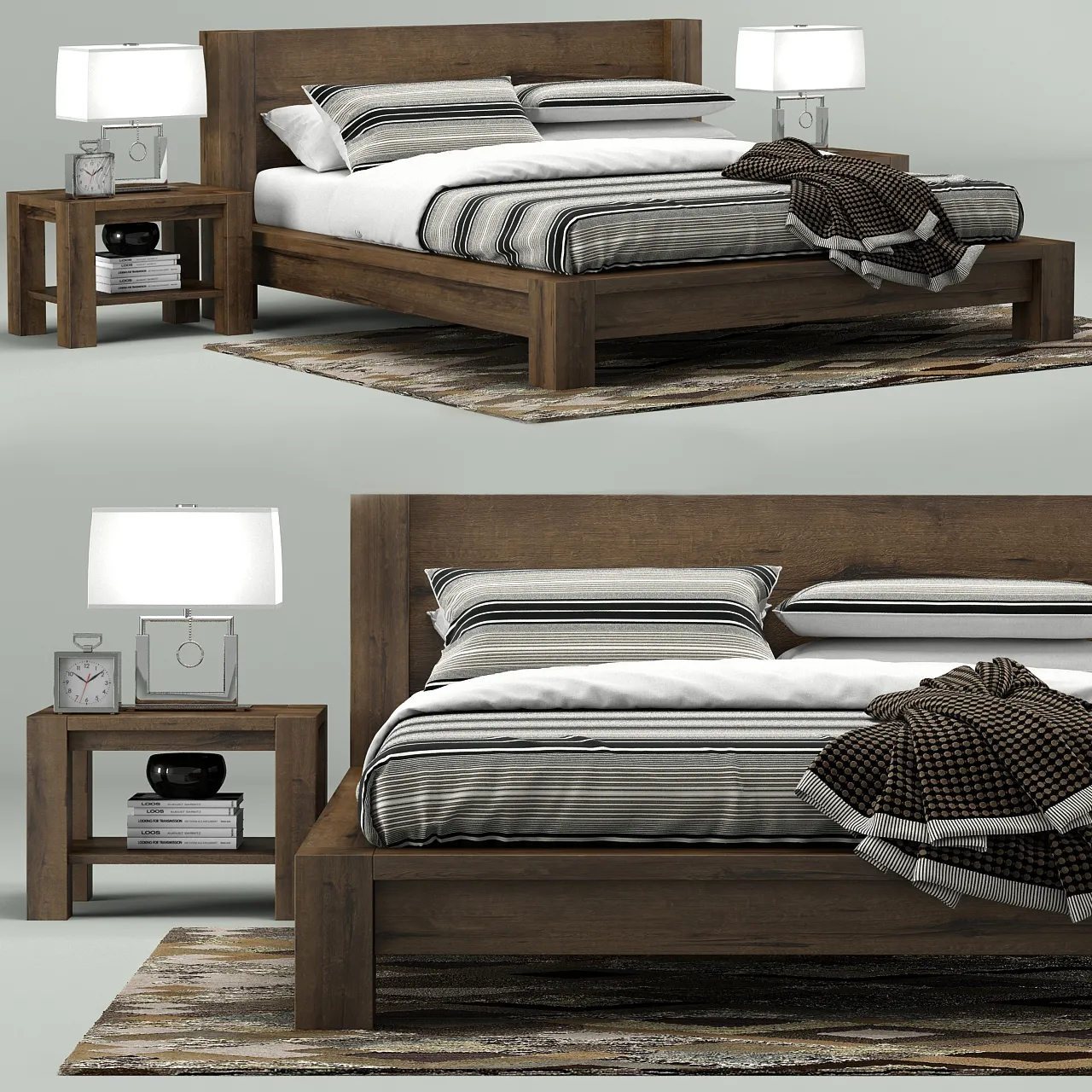 furniture – Big Sur Bed collection 6 3ds Max