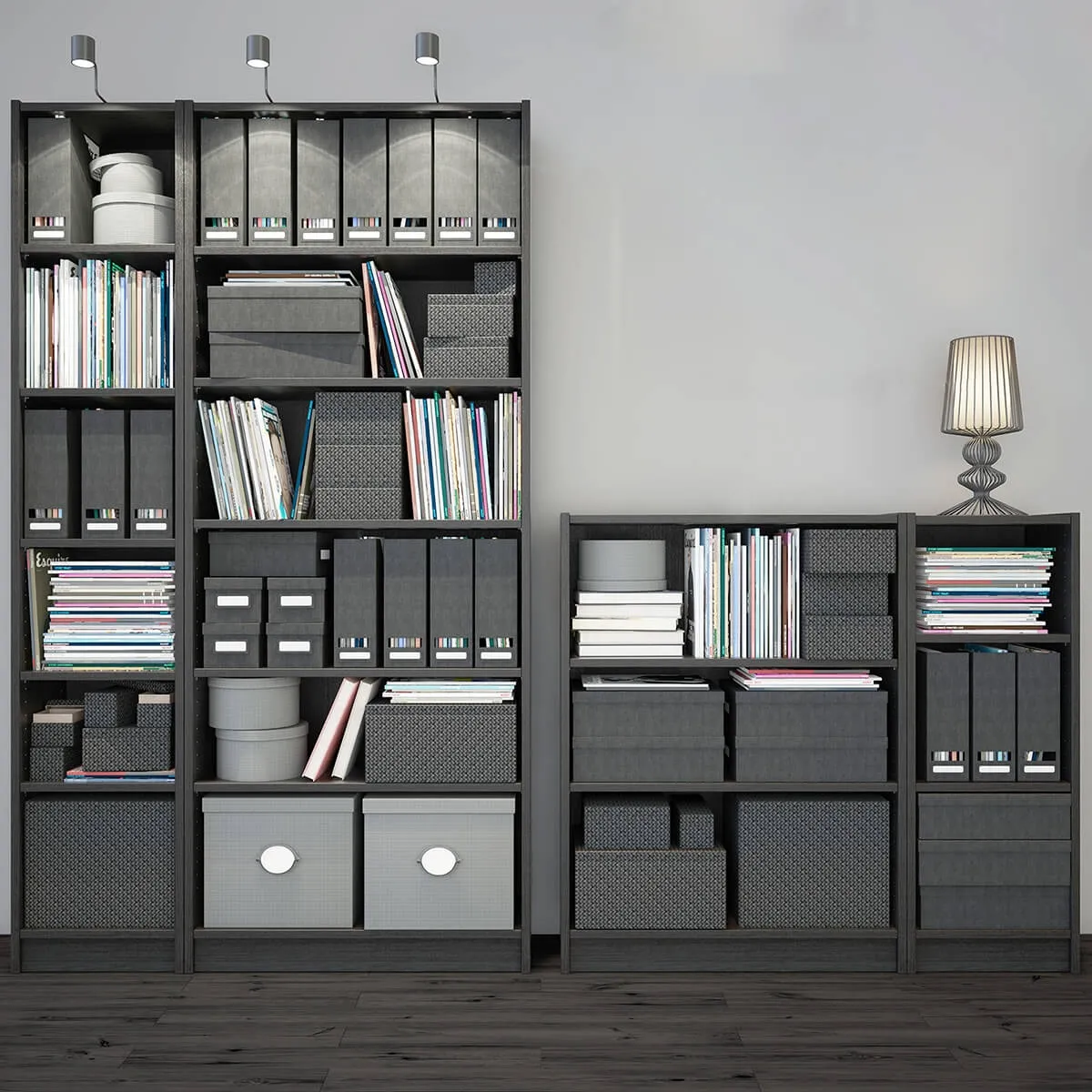furniture – Billy Bookcase IKEA 3ds Max