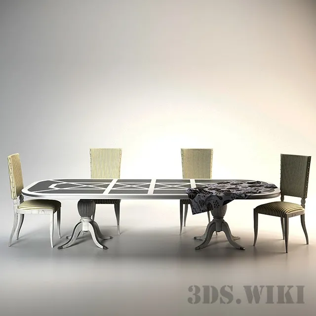 furniture – Bizzotto table and chairs 3ds Max