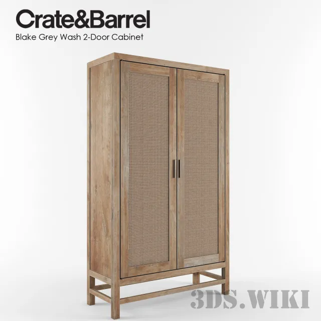 furniture – Blake Gray Wash two door wardrobe 3ds Max